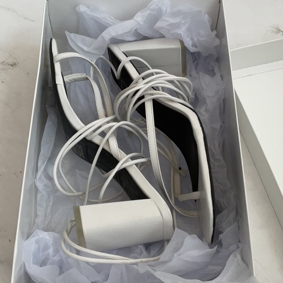 Black Suede Studio Delilah Sandal in White, Size: 8 - Picture 4 of 9